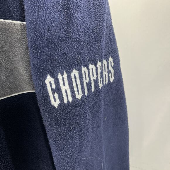 VINTAGE ORANGE COUNTY CHOPPERS MOTORCYCLE FLEECE 1/4 ZIP 2XL Y2K PULLOVER - Picture 2 of 11